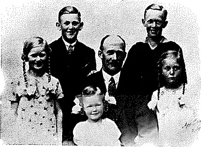 Johan Frederik Mortensen med familie